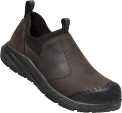 Keen Utility Shoes: Men's 1026704 Coffee Bean Black Carbon Toe Vista Energy+ ESD Slip On Shoe