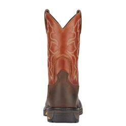 Ariat 10005888 Men's Workhog Orange Square Toe Cowboy Boots 9 Ariat 10005888 Men's Workhog Orange Square Toe Cowboy Boots -Men's Work Boots Store 10005888 heel