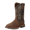 Ariat Boots: Men's 10017436 Brown WorkHog Wide H20 11" Waterproof Pull On Work Boots 1 Ariat Boots: Men's 10017436 Brown WorkHog Wide H20 11" Waterproof Pull On Work Boots -Men's Work Boots Store 10017436 3 4 front