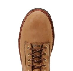 Ariat Boots: Men's 10018567 Oily Distressed Brown Powerline 8" 400G Waterproof Composite Toe Work Boot -Men's Work Boots Store 10018567 toe 1