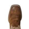 Ariat Boots: Men's 10019959 Antique Mocha Suede Sport Patriot Western Boot -Men's Work Boots Store 10019959 toe