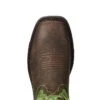 Ariat Boots: Men's 10020083 Brown Green WorkHog VentTek Toe 11" Slip Resistant Pull On Work Boots -Men's Work Boots Store 10020083 toe