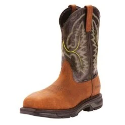 Ariat Boots: Men's 10024966 Brown WorkHog Xt 11" Waterproof Carbon Toe Pull On Work Boots -Men's Work Boots Store 10024966 front