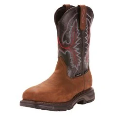 Ariat Boots: Men's 10024968 Brown WorkHog XT Carbon Toe 11" Waterproof Pull On Work Boots -Men's Work Boots Store 10024968 front