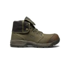 Keen Utility Boots: Men's 1026364 Military Olive Black Carbon Fiber Toe Roswell Mid 6" EH Work Boot -Men's Work Boots Store 1026364 pedit