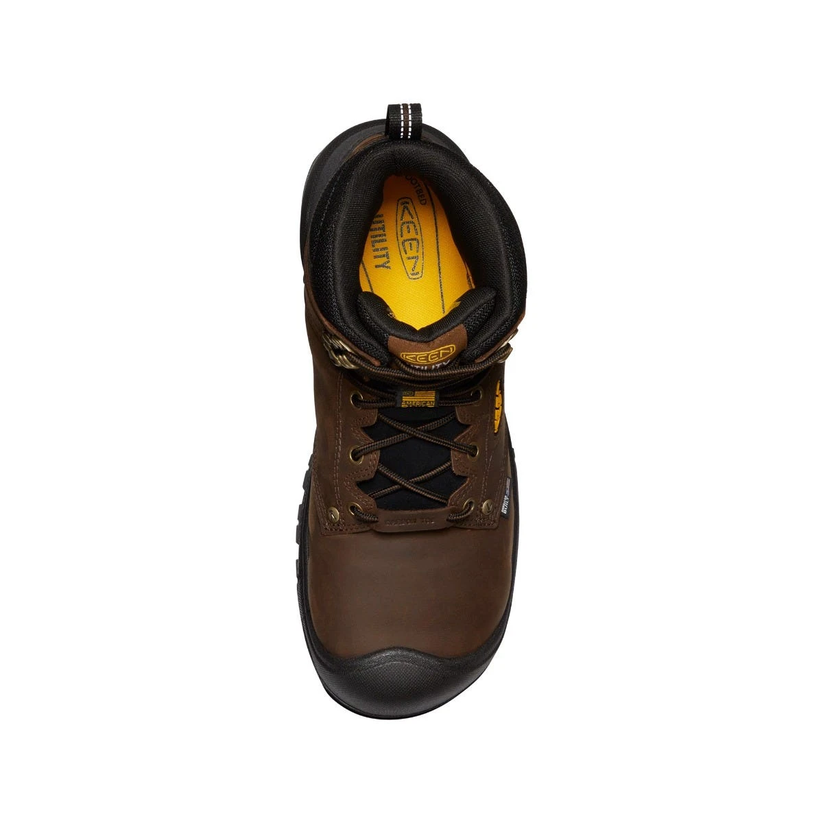 Keen Utility Boots: Men's 1027107 Dark Earth Black Carbon Fiber Toe Internal Met Gaurd 6" Waterproof Work Boot 6 Keen Utility Boots: Men's 1027107 Dark Earth Black Carbon Fiber Toe Internal Met Gaurd 6" Waterproof Work Boot - Image 4