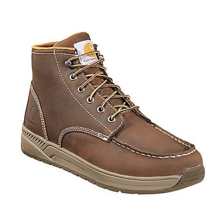 Carhartt Shoes: Men's CMX4023 Brown Slip Resistant Work Oxford Shoe 3 Carhartt Shoes: Men's CMX4023 Brown Slip Resistant Work Oxford Shoe