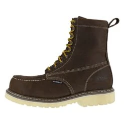 Iron Age Boots: Men's IA5082 BRN Brown 8" Wedge Work Boot, Comp Toe -Men's Work Boots Store 3
