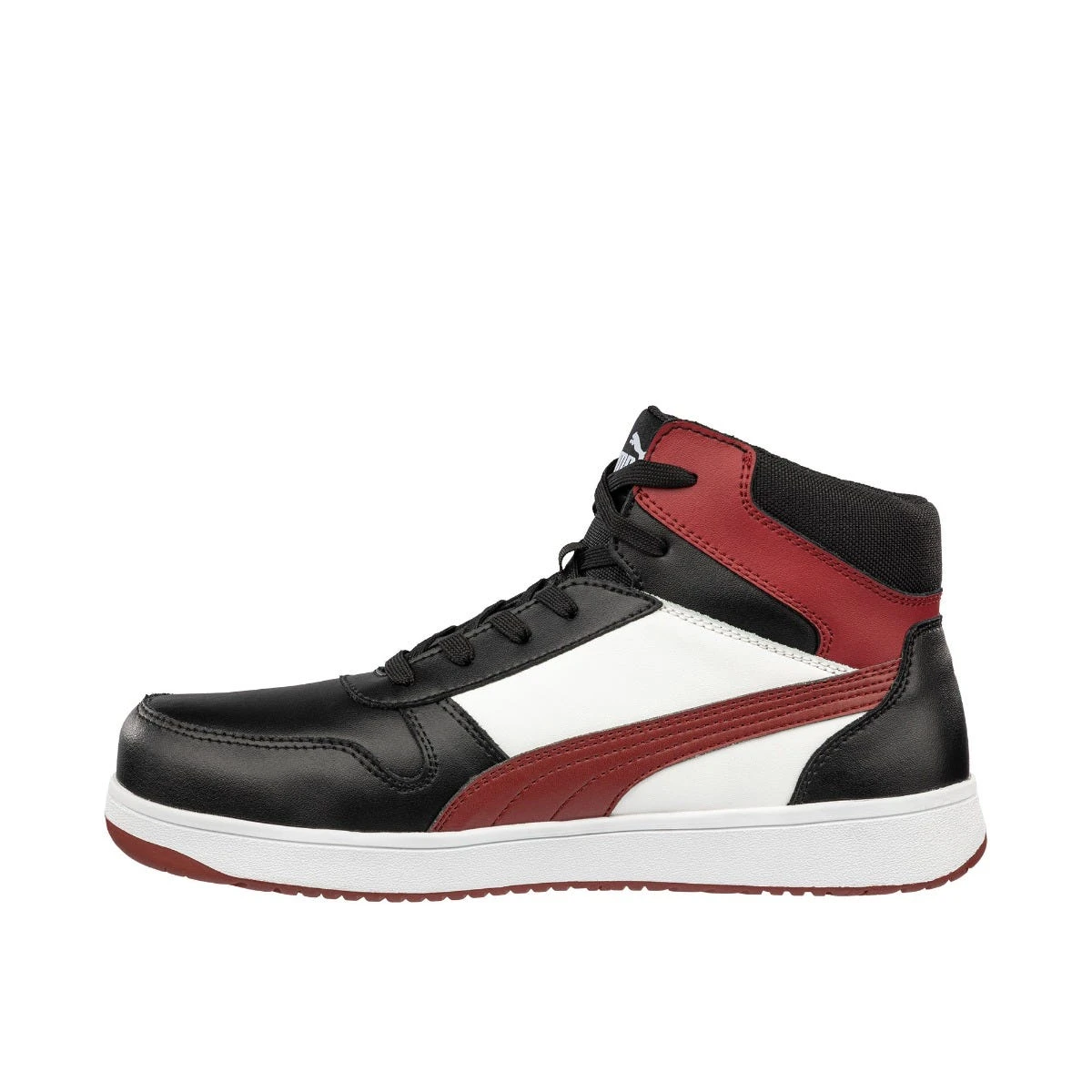 Puma Shoes: Men's 630055 Black White Red Composite Toe Mid EH Frontcourt Heritage Work Shoe 4 Puma Shoes: Men's 630055 Black White Red Composite Toe Mid EH Frontcourt Heritage Work Shoe - Image 2