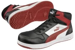 Puma Shoes: Men's 630055 Black White Red Composite Toe Mid EH Frontcourt Heritage Work Shoe 10 Puma Shoes: Men's 630055 Black White Red Composite Toe Mid EH Frontcourt Heritage Work Shoe -Men's Work Boots Store 630050 frontcourt blk wht red mid pairoaftyyit3xj78 1