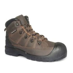 Genuine Grip Boots: Men's 6300 Brown Composite Toe Trekker Puncture Resistant Work Boot