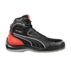 Puma Shoes: Men's 632615 Black Red Composite Toe Mid Touring EH Work Shoe