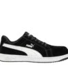 Puma Safety: Men's 640015 Black Composite-Fiberglass Toe Iconic Suede Low Work Shoe -Men's Work Boots Store 640015 iconic suede black low single01 web