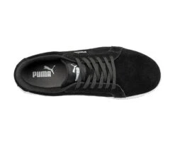 Puma Safety: Men's 640015 Black Composite-Fiberglass Toe Iconic Suede Low Work Shoe -Men's Work Boots Store 640015 iconic suede black low top web