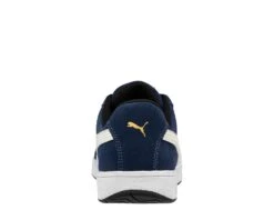 Puma Safety: Men's 640025 Navy Composite-Fiberglass Toe Iconic Suede Low Work Shoe -Men's Work Boots Store 640025 iconic suede navy low back web