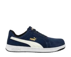Puma Safety: Men's 640025 Navy Composite-Fiberglass Toe Iconic Suede Low Work Shoe