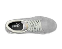 Puma Safety: Men's 640035 Grey Composite-Fiberglass Toe Iconic Suede Low Work Shoe -Men's Work Boots Store 640035 iconic suede grey low top web