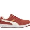 Puma Safety: Men's 640045 Red Composite-Fiberglass Toe Iconic Suede Low Work Shoe -Men's Work Boots Store 640045 iconic suede red low single01 web