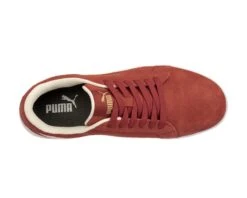 Puma Safety: Men's 640045 Red Composite-Fiberglass Toe Iconic Suede Low Work Shoe -Men's Work Boots Store 640045 iconic suede red low top web