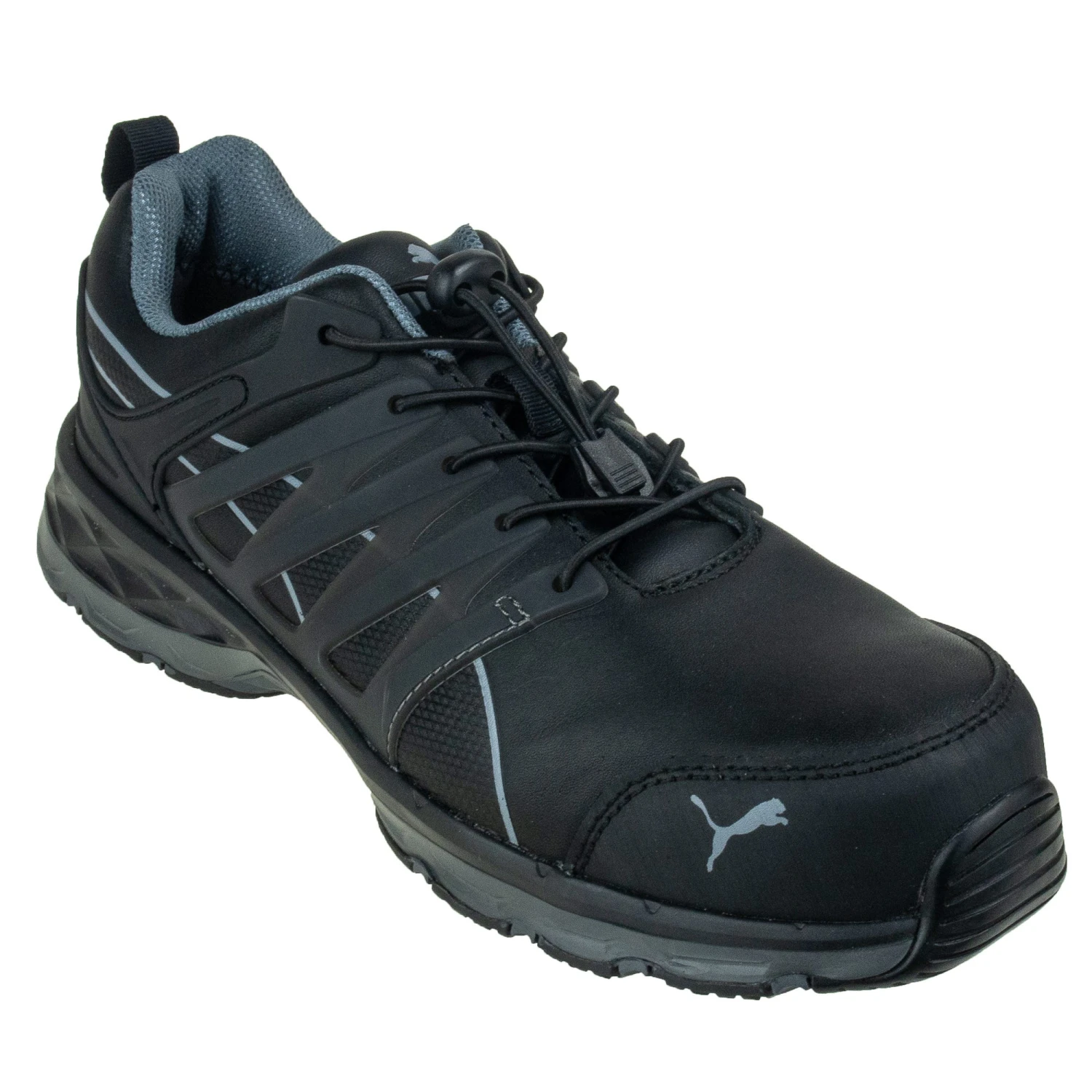 Puma Safety 643845 Men's Velocity 2.0 Black Fiberglass Toe Work Shoes 3 Puma Safety 643845 Men's Velocity 2.0 Black Fiberglass Toe Work Shoes