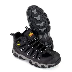 Thorogood Boots: Men's 804-6490 Black Crosstrex I-Met Steel Toe Hiker Work Boot 9 Thorogood Boots: Men's 804-6490 Black Crosstrex I-Met Steel Toe Hiker Work Boot -Men's Work Boots Store 6490 3edit