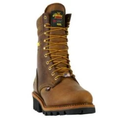 Thorogood Boots: Men's 804-3554 Brown CrazyHorse Insulated Steel Toe Logger Work Boot -Men's Work Boots Store 804 3554 3 416x416 1