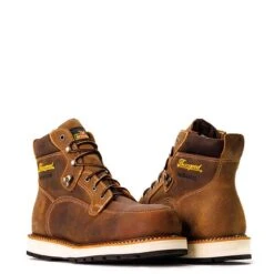 Thorogood Boots: Men's 804 4145 Crazy Horse Composite Toe 6" Iron River Series Wedge Work Boot -Men's Work Boots Store 804 4145 3edit