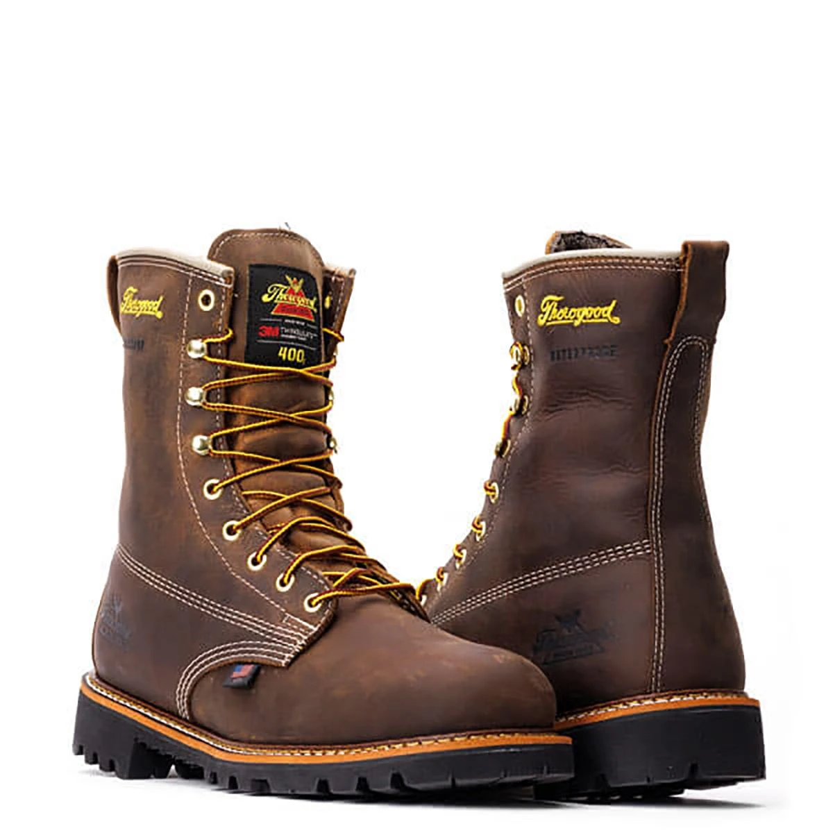 Thorogood Boots: Men's 804 4520 Brown Nano Toe USA Made American Heritage 8" Waterproof Insulated Crazyhorse Work Boot 6 Thorogood Boots: Men's 804 4520 Brown Nano Toe USA Made American Heritage 8" Waterproof Insulated Crazyhorse Work Boot - Image 4