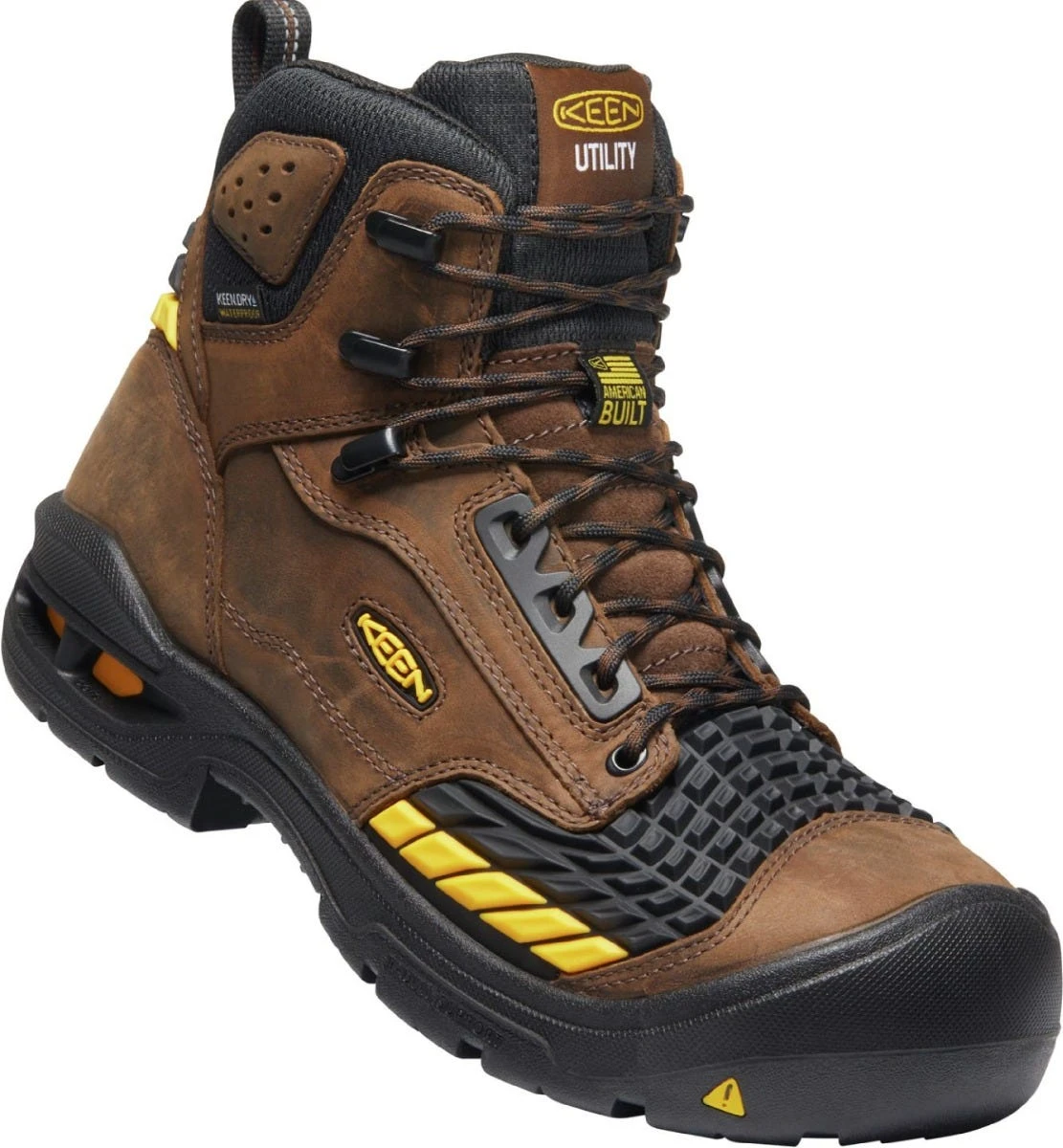 Keen Utility Boots: Men's 1025696 Dark Earth Black Troy 6" Carbon-Fiber Toe Waterproof Work Boot 3 Keen Utility Boots: Men's 1025696 Dark Earth Black Troy 6" Carbon-Fiber Toe Waterproof Work Boot