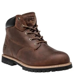 Timberland Pro Boots: Men's A1WG2 Brown Gritstone Slip Resistant 6" Work Boot -Men's Work Boots Store a1wg2