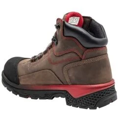 Timberland Pro Boots: Men's A1WSB Brown Red Bosshog Composite Toe Waterproof 6" Work Boot -Men's Work Boots Store a1wsb 3edit