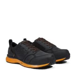 Timberland Pro Shoes: Men's A2123 Black Orange Reaxion Composite Toe Athletic Work Shoe -Men's Work Boots Store a2123 4edit