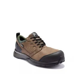 Timberland Pro Shoes: Men's A21PN Brown Green Reaxion Composite Toe Athletic Work Shoe