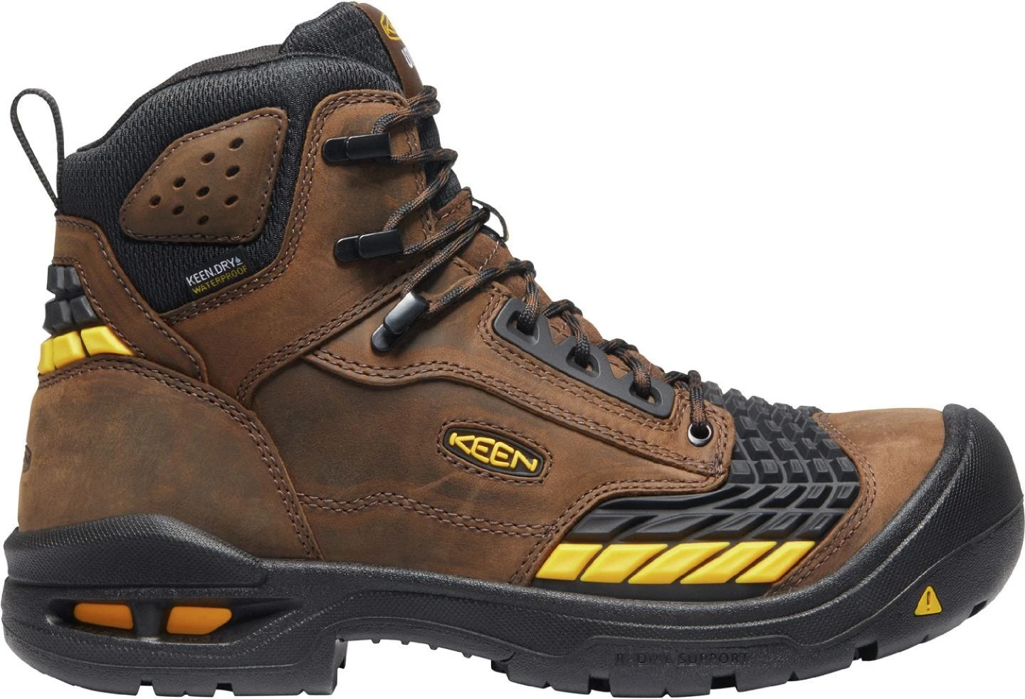 Keen Utility Boots: Men's 1025696 Dark Earth Black Troy 6" Carbon-Fiber Toe Waterproof Work Boot 4 Keen Utility Boots: Men's 1025696 Dark Earth Black Troy 6" Carbon-Fiber Toe Waterproof Work Boot - Image 2