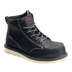 Avenger Boots: Men's A7508 Black Carbon Toe 6" Waterproof EH Wedge Moc Toe Work Boot