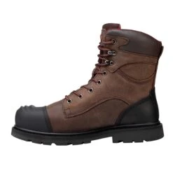 Avenger Boots: Men's A7556 Brown Composite Toe Hammer 8" Met Guard EH Waterproof Work Boot -Men's Work Boots Store a7556 6