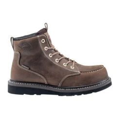 Avenger Boots: Men's A7607 Brown Soft Toe 6" Waterproof EH Moc Wedge Work Boot -Men's Work Boots Store a7607 3
