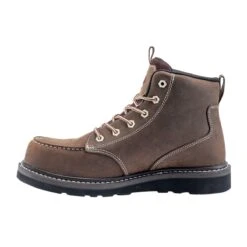 Avenger Boots: Men's A7607 Brown Soft Toe 6" Waterproof EH Moc Wedge Work Boot -Men's Work Boots Store a7607 4