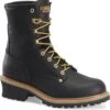 Carolina Boots: Men's CA1825 Black 8" Steel Toe Elm Logger Boot -Men's Work Boots Store ca1825 500xauto
