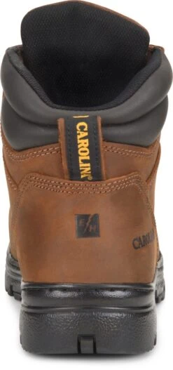 Carolina Boots: Men's CA3527 Brown Steel Toe Internal Met Guard EH Work Boots -Men's Work Boots Store ca3527 500xauto heel