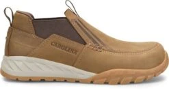Carolina Shoes: Men's CA5595 Tan Force Composite Toe ESD Romeo Slip On Shoe -Men's Work Boots Store ca5595 500xauto profile