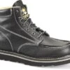 Carolina Boots: Men's CA7007 Black Flatiron 6" Moc Wedge Toe Work Boot 1 Carolina Boots: Men's CA7007 Black Flatiron 6" Moc Wedge Toe Work Boot -Men's Work Boots Store ca7007