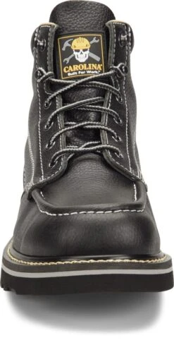 Carolina Boots: Men's CA7007 Black Flatiron 6" Moc Wedge Toe Work Boot -Men's Work Boots Store ca7007 4