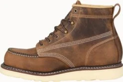 Carolina Boots: Men’s CA7011 Old Town Folklore AMP USA 6” Domestic Moc Toe Wedge Work Boot -Men's Work Boots Store ca7011 500xauto instep