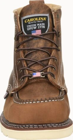 Carolina Boots: Men’s CA7011 Old Town Folklore AMP USA 6” Domestic Moc Toe Wedge Work Boot -Men's Work Boots Store ca7011 500xauto toe