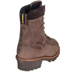 Carolina Boots: Men's Brown 8 Inch Waterproof CA7022 Logger Boots -Men's Work Boots Store ca7021st carolinab 01 1