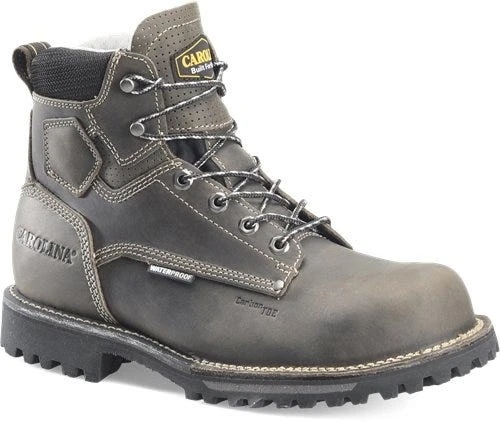 Carolina Boots: Men's CA7532 Grey 6” PitStop Waterproof Comp Toe Work Boots 3 Carolina Boots: Men's CA7532 Grey 6” PitStop Waterproof Comp Toe Work Boots