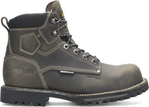 Carolina Boots: Men's CA7532 Grey 6” PitStop Waterproof Comp Toe Work Boots 4 Carolina Boots: Men's CA7532 Grey 6” PitStop Waterproof Comp Toe Work Boots - Image 2