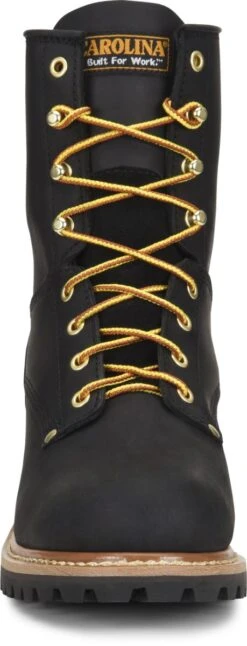 Carolina Boots: Men's CA825 Black 8" Elm Logger Boot -Men's Work Boots Store ca825 500xauto toe