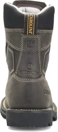Carolina Boots: Men's CA8532 Grey 8” Waterproof Composite Toe Work Boots -Men's Work Boots Store ca8532 500xauto heel